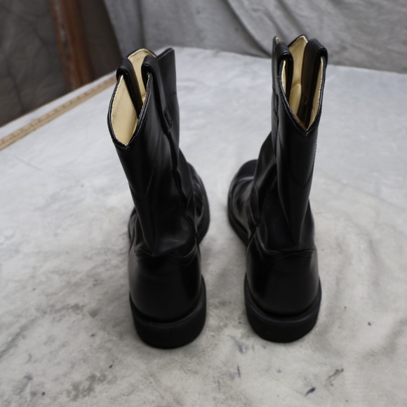 Roy Cooper by Laredo Men 12EE Wide Cowboy Boots Black Leather USA Made 54885 VTG main image 9
